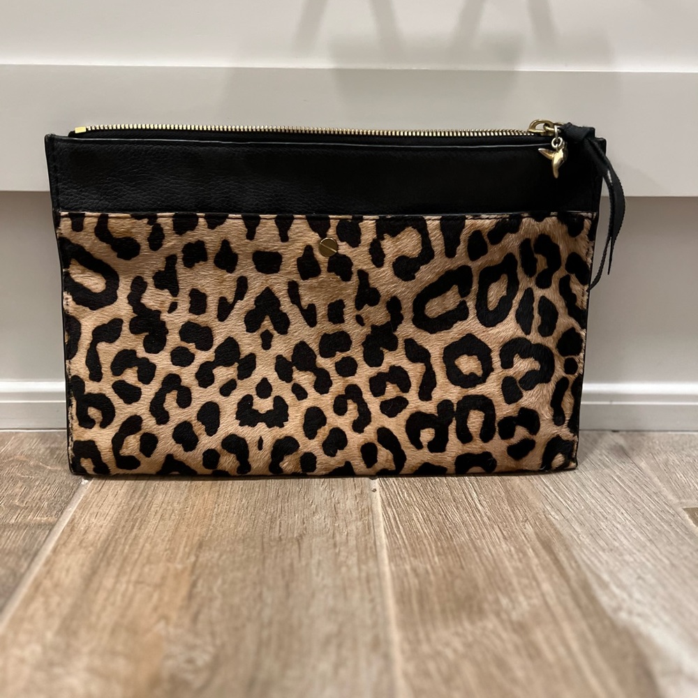 J Crew Leopard Clutch